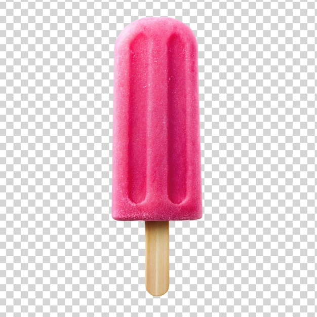 PSD pink popsicle isolated on transparent background