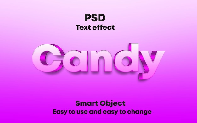 PSD a pink poster that says candy on it