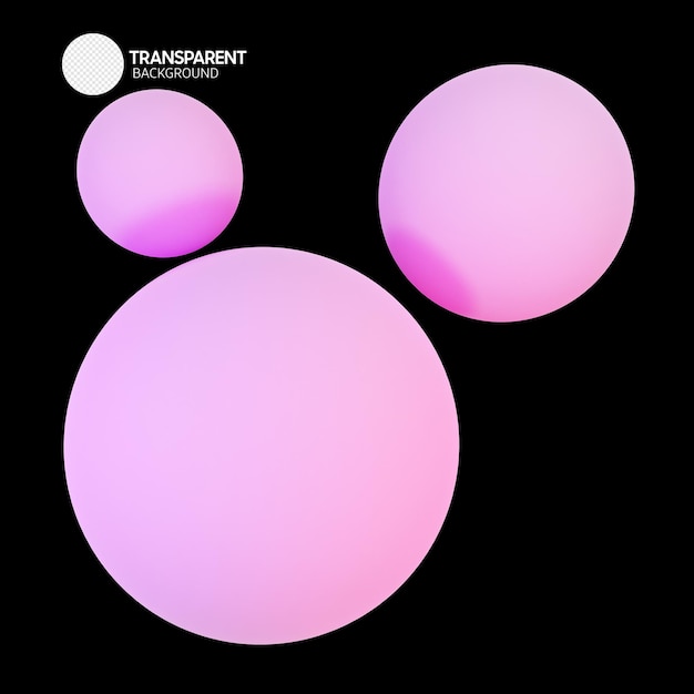 A pink and purple circle with the word transparent on it