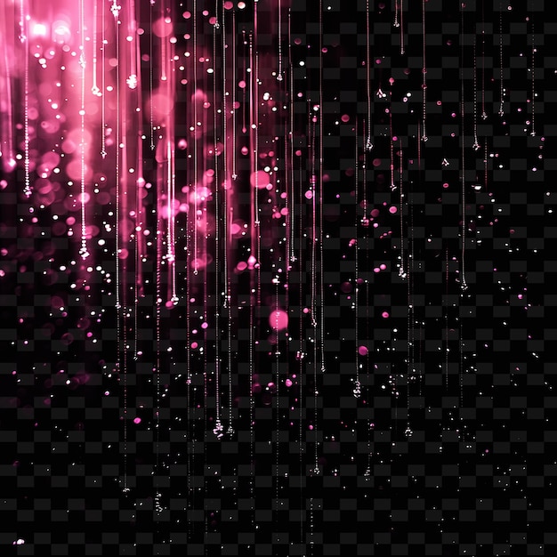 pink and purple lights on a black background