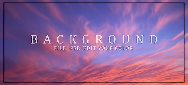 PSD pink and purple sunset sky