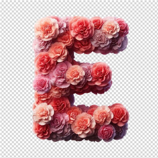 a pink and red flower with the letter l on it