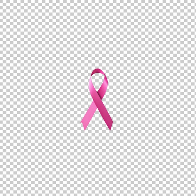 PSD pink ribbon expressing cancer awareness on transparent background