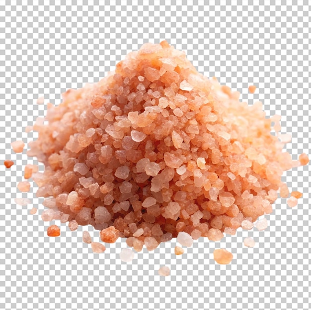 Pink salt isolated on transparent background