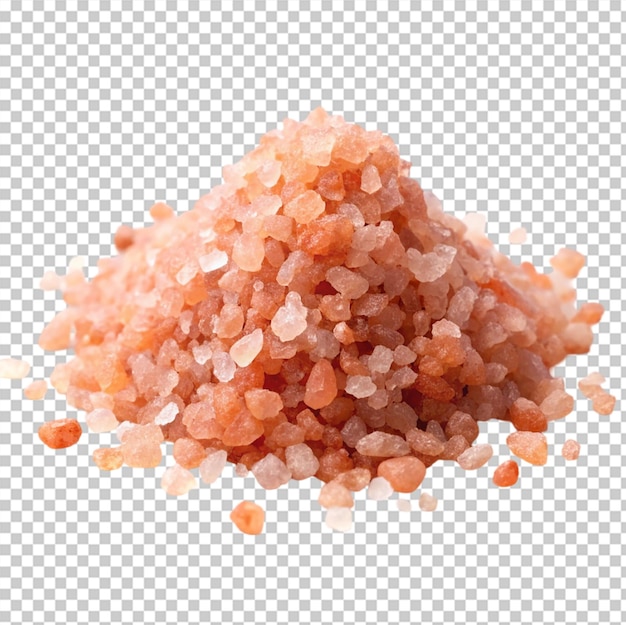 Pink salt isolated on transparent background