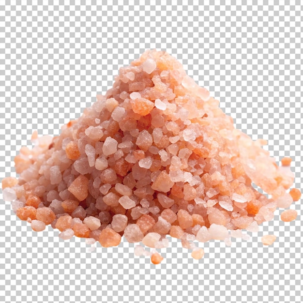 Pink salt isolated on transparent background