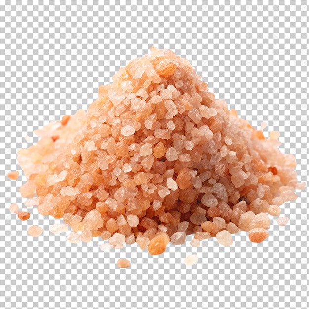 Pink salt isolated on transparent background