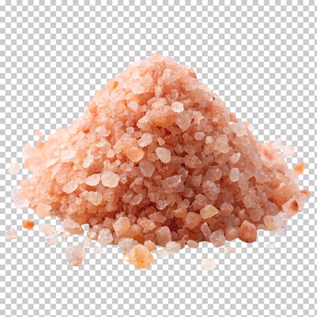 Pink salt isolated on transparent background