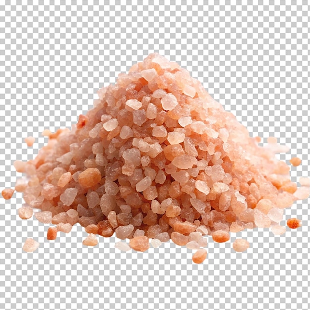 Pink salt isolated on transparent background