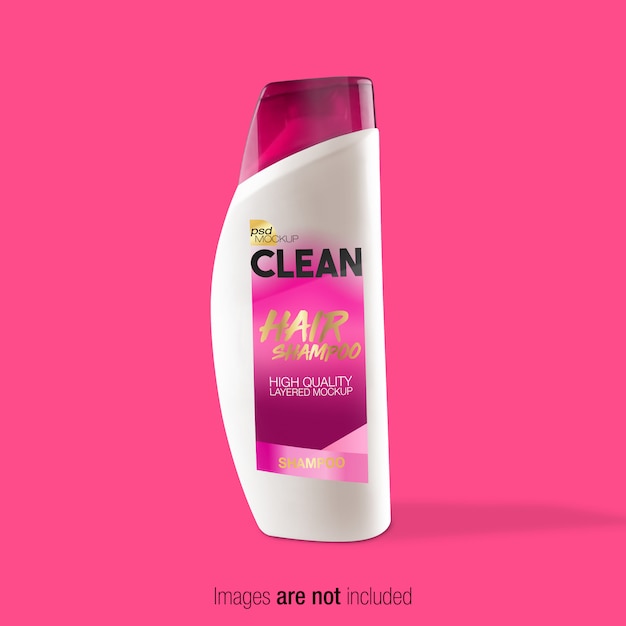 pink shampoo mockup