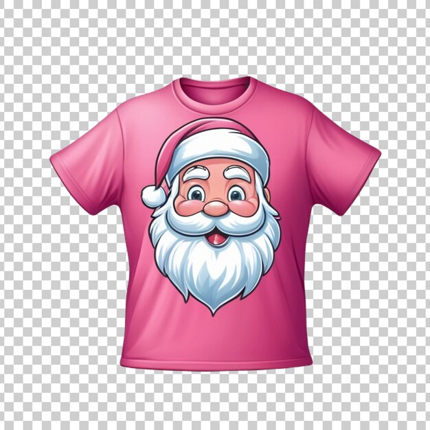 PSD a pink shirt with a santa claus on it