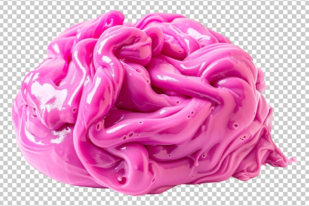 PSD pink slime isolated against transparent background