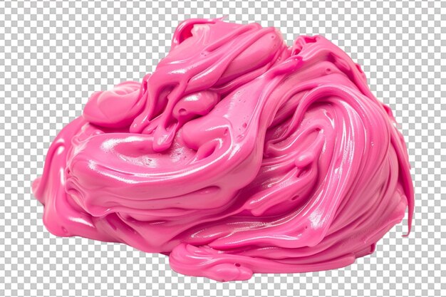 PSD pink slime isolated against transparent background