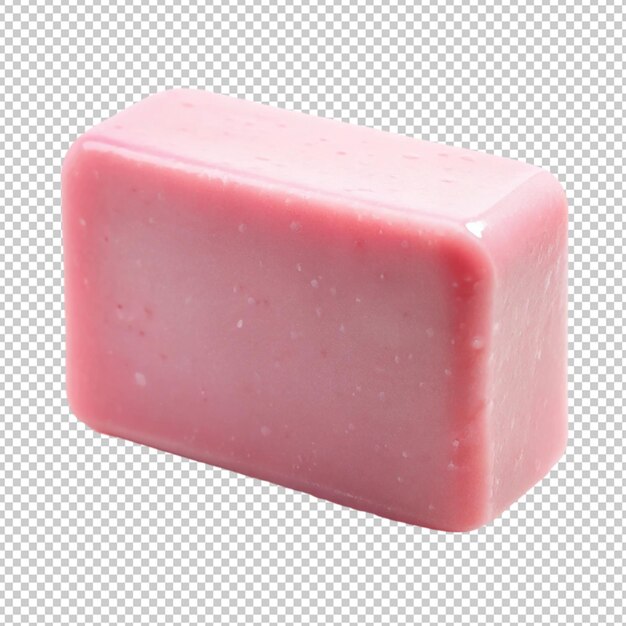 pink soap bar on transparent background