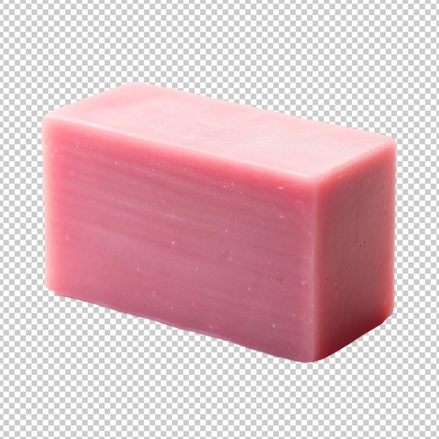 pink soap bar on transparent background