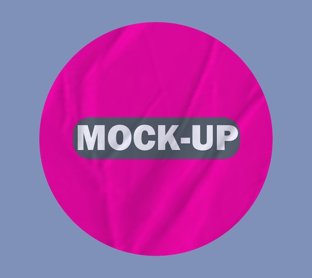 Pink sticker mockup design