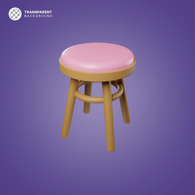 A pink stool with a purple background that says'insulating background '