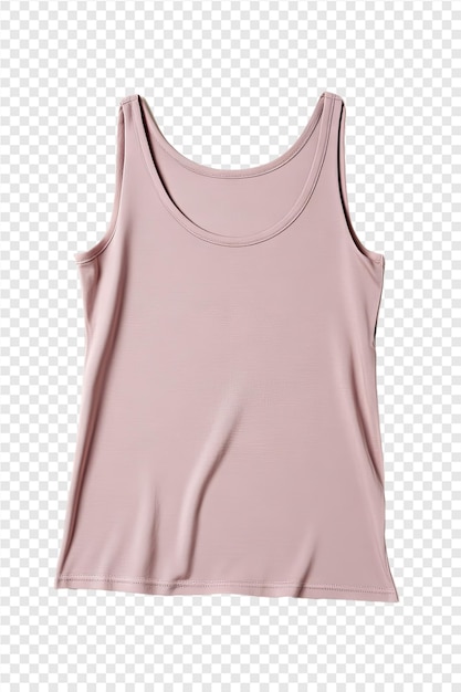 PSD a pink tank top with a black stripe on it