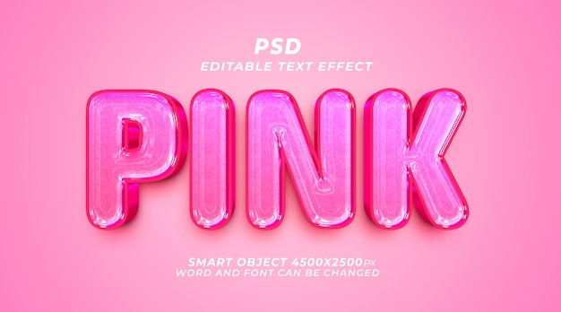 Pink text effect with a pink background