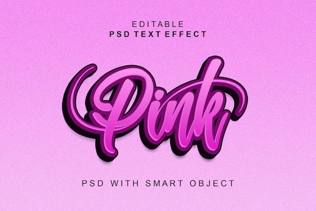 Pink text effect