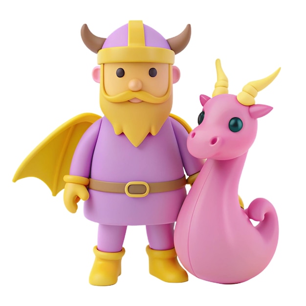 a pink unicorn and a pink dragon are standing next to each other