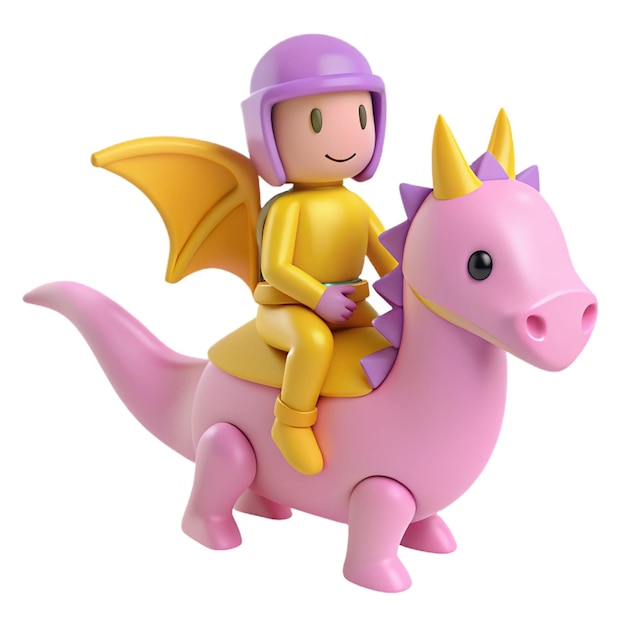 a pink unicorn with a purple helmet and a purple helmet