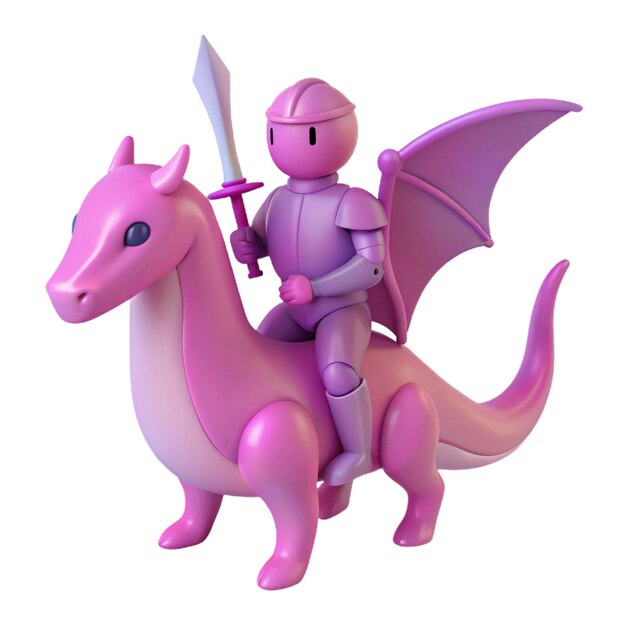 a pink unicorn with a sword on its head is holding a sword