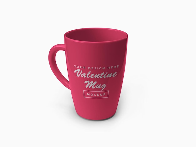 Pink Valentine Mug Mockup Design Isolated