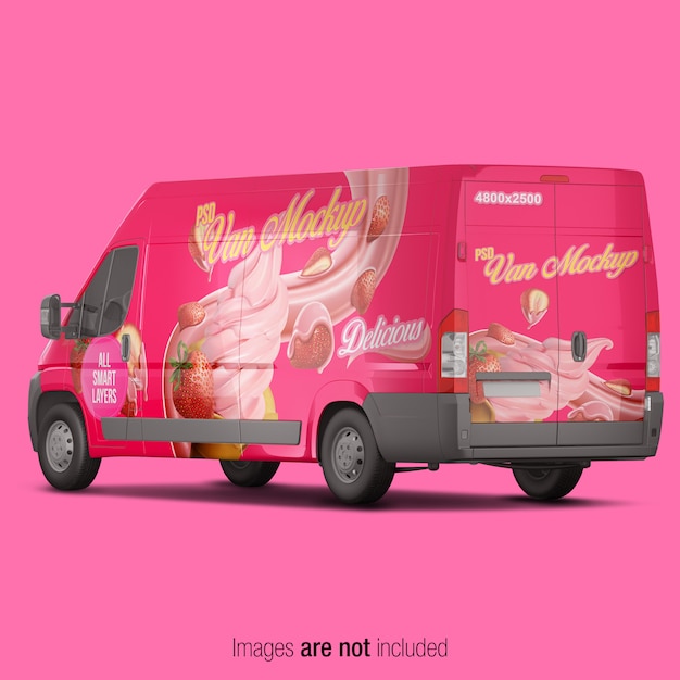 pink van mockup