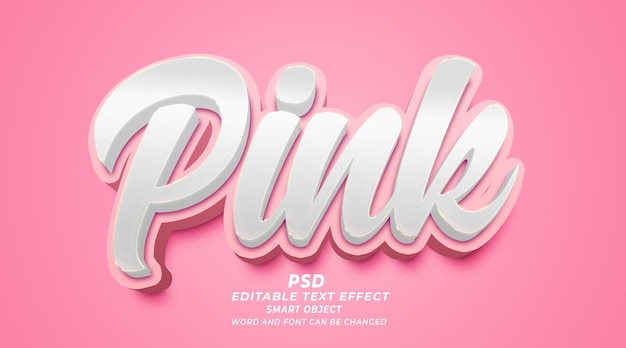 Pinky Girl 3d editable photoshop text effect style