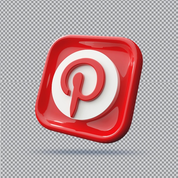 Pinterest Icon social media 3d