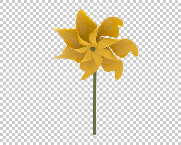 Pinwheel on transparent background 3d rendering illustration