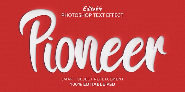 Pioneer Editable Psd Text Effect