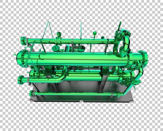 PSD pipe assembly isolated on transparent background 3d rendering illustration