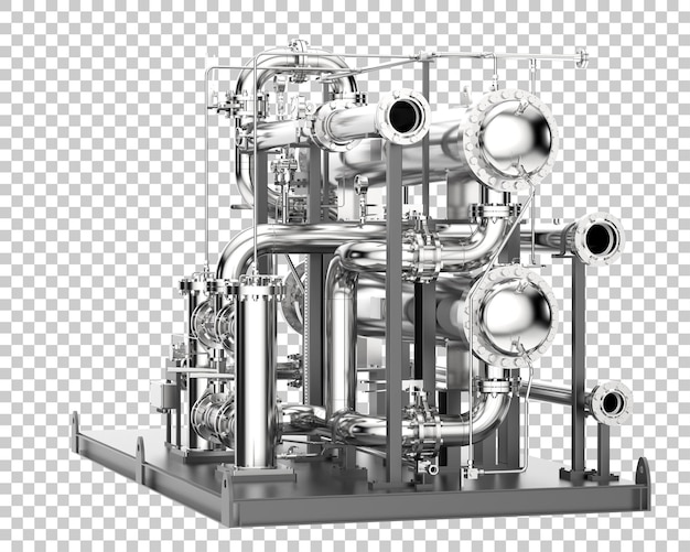 Pipe assembly isolated on transparent background 3d rendering illustration