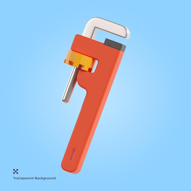 Pipe Wrench 3D Icon