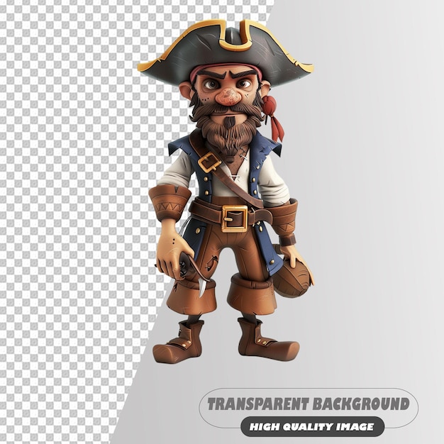 Pirate Art and Photography Isolated on Transparent Background PSD File