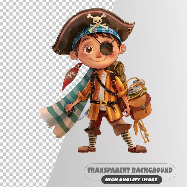 PSD pirate art and photography isolated on transparent background psd file