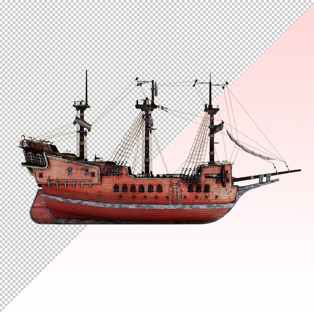 Pirate Ship isolated