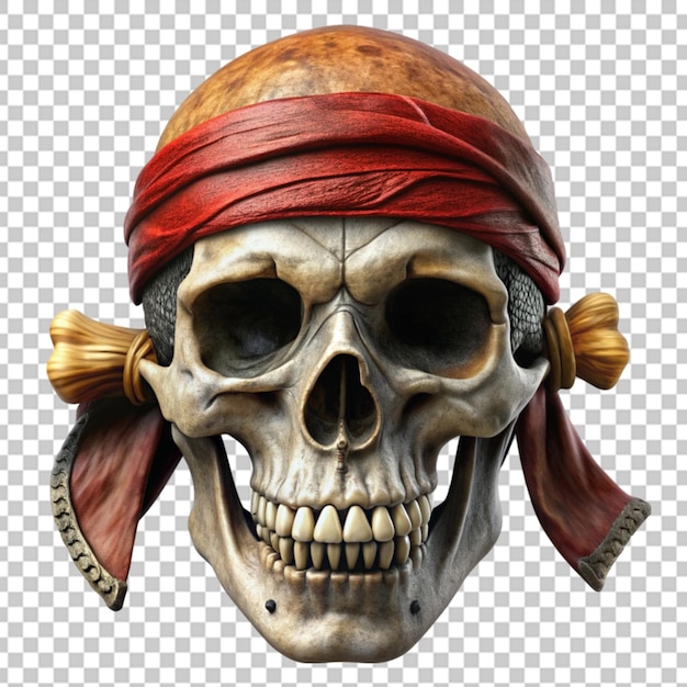 PSD pirate skull on transparent background