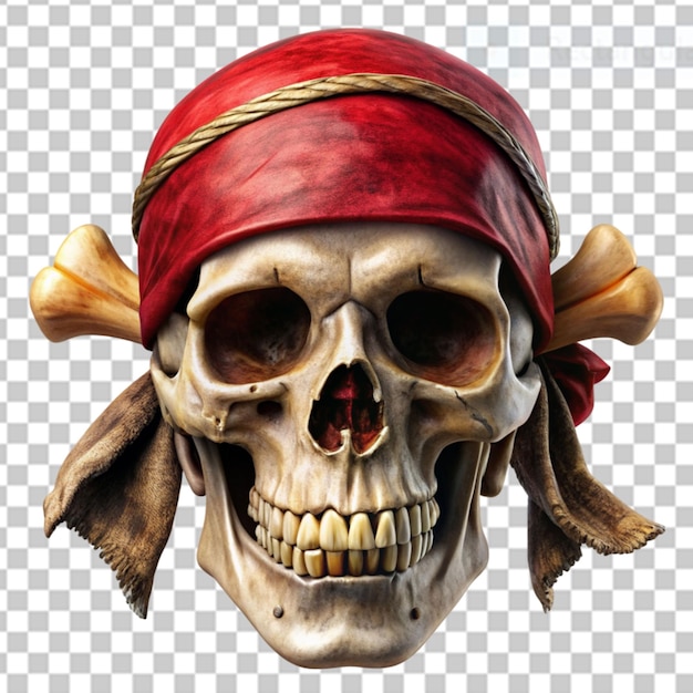 pirate skull on transparent background