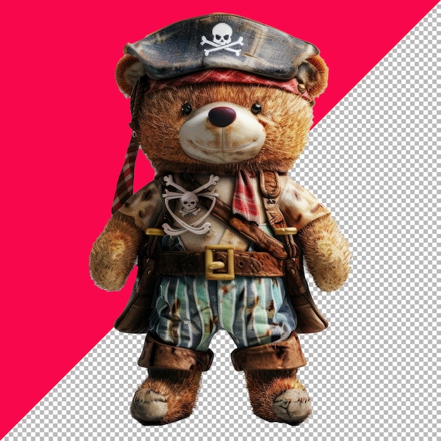 PSD piratethemed stuffed animal transparent background png psd