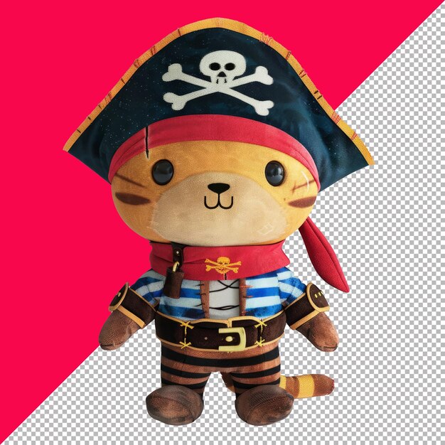 PSD piratethemed stuffed animal transparent background png psd