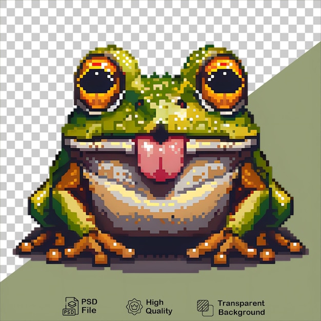 PSD pixel art frog design for game development