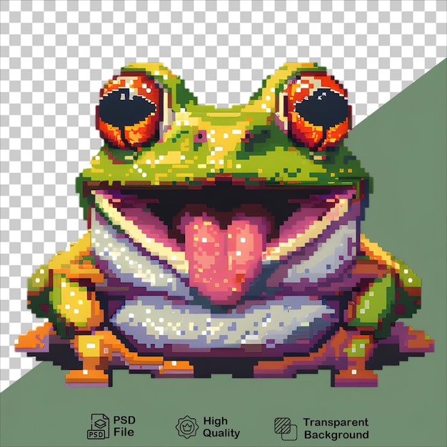 Pixel Art Frog Design for Game Development