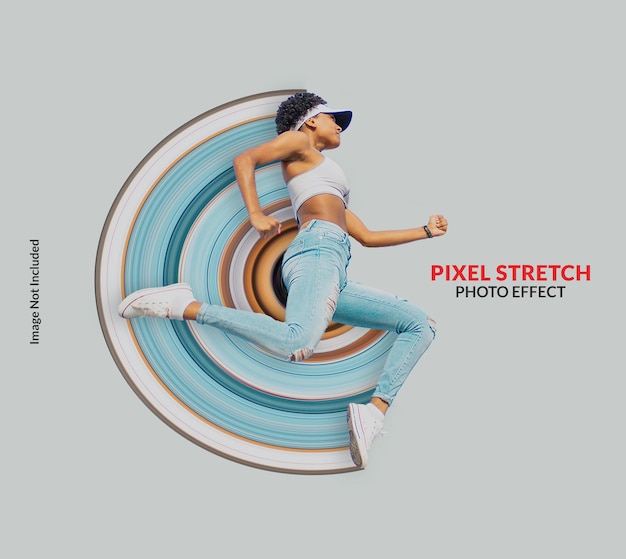 Pixel stretch photo effect