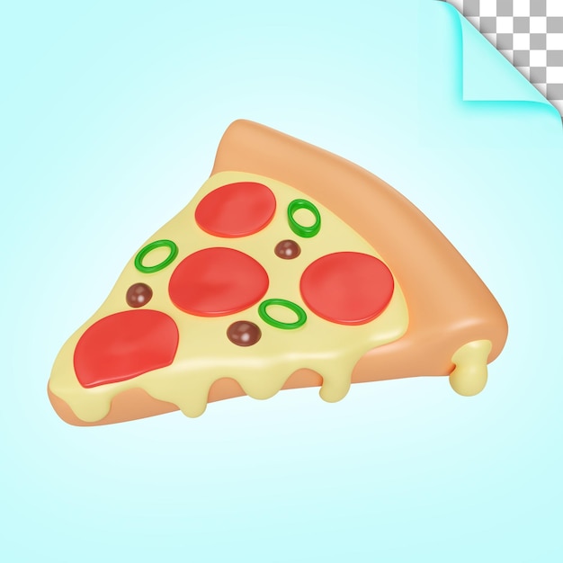 Pizza 3D Illustration Icon