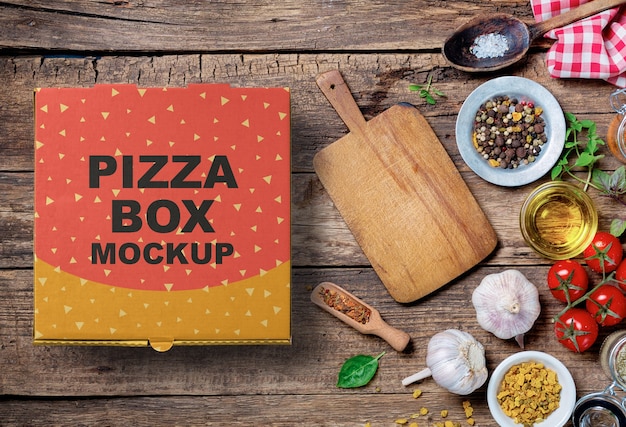 Pizza box mockup