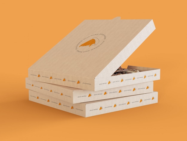 Pizza Boxes Mockup