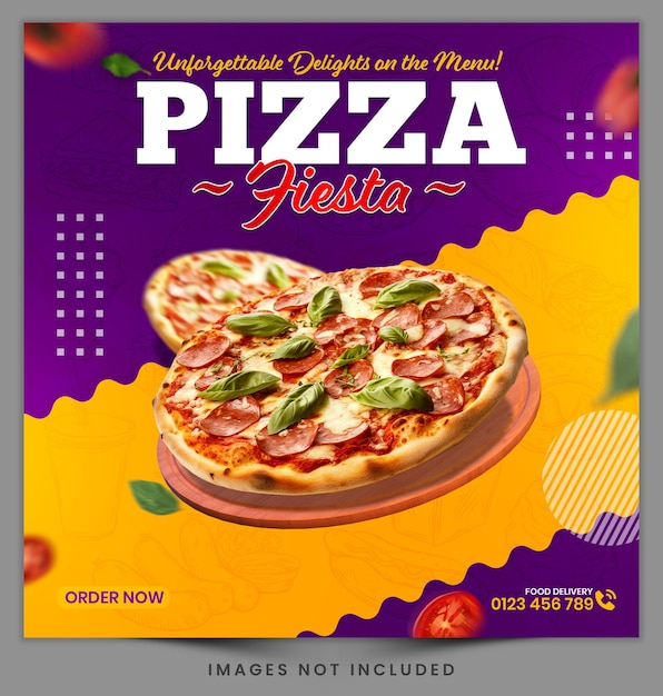 Pizza Fiesta Social Media Promotion Premium PSD Template